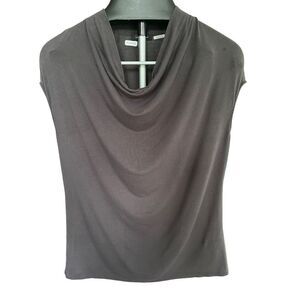 Saks Fifth Ave. Women’s Top Shirt Blouse SZ M Cowl Neck Short Sleeve